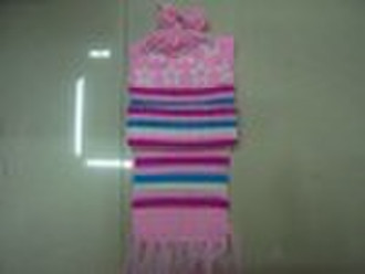 child knitted hat and scarf set