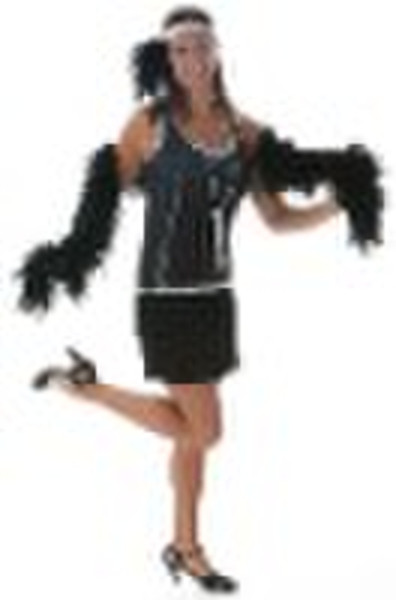 Black Sequin Flapper Costume