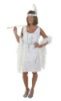White Fringe Flapper Flapper Dress