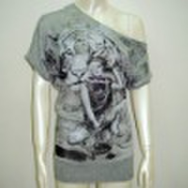 Lady popular short bat sleeve knitted sweater