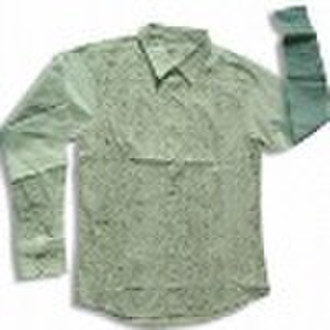 Men's Long-sleeve Printed Casual Shirt, 100% C