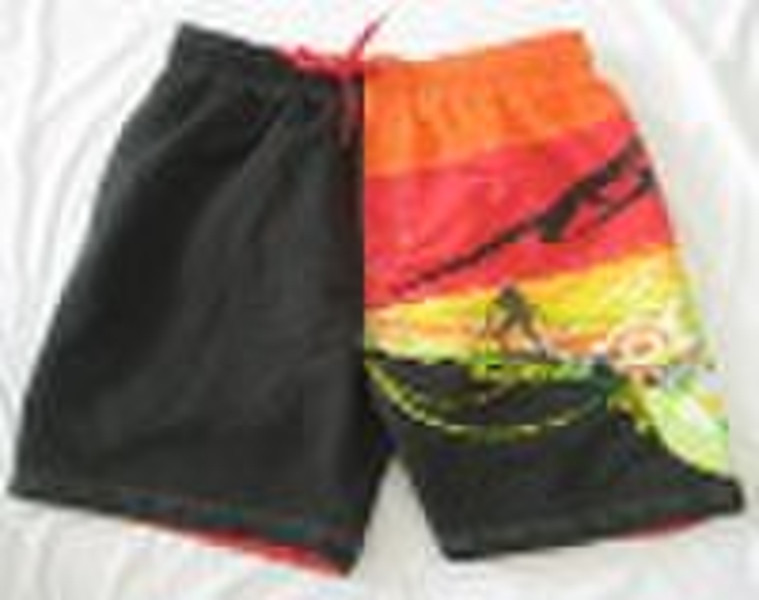 Herren Mikrofaser Print Shorts