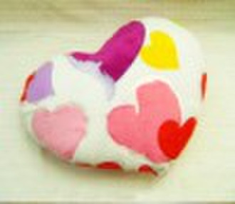 plush cushion in heart shape