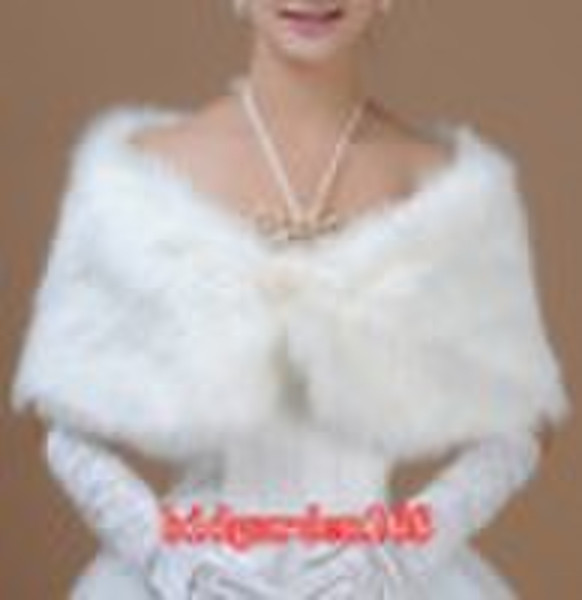 Ivory Bridal Faux Fur Bolero/Stole/Shawl/Shrug/Wra