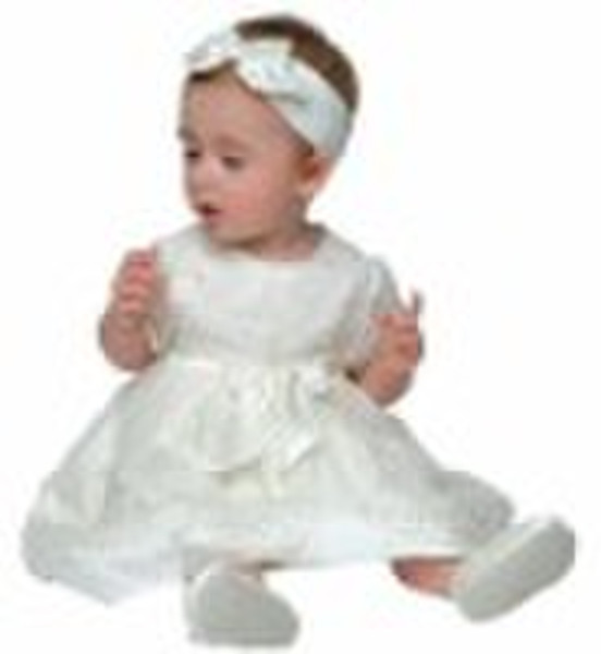 White small flower girl dress