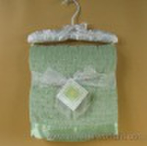 PERSONALIZED MINKY SATIN BABY BLANKET HTBB10-2