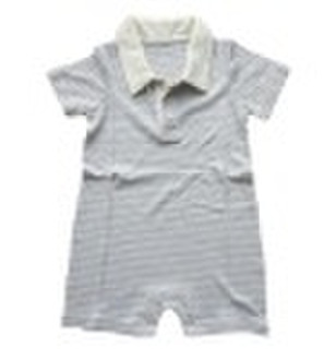 bamboo baby polo collar short sleeve  romper