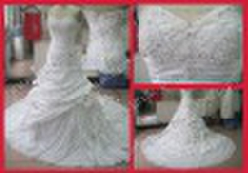 JS004 actual item embroidery Bridal Wedding Gown