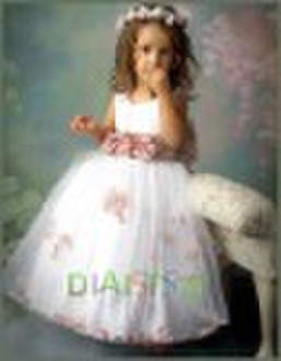 White Organza Ball Flower Girl Dress