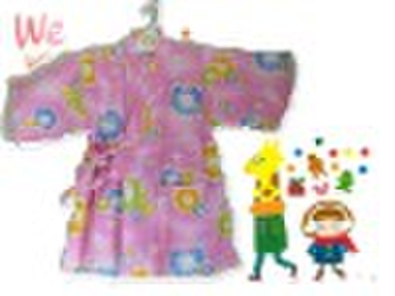 100% cotton for girl kids' kimono