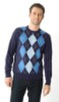 Men's 100% cotton knitwear , argle pattern at