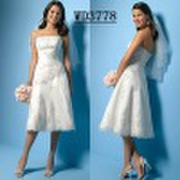 2010 new style short beach wedding dress