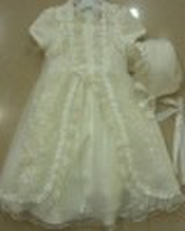 Pure Cream Christening Gown with hat and cape