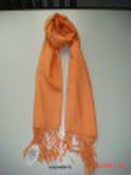 50% cashmere 50%silk worsted scarf