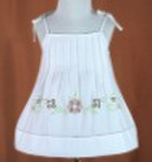 Hemstitch & Embroidery Dress