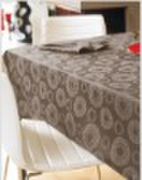 Table Cloth and Napkin Brown circle