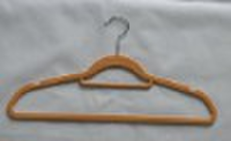 Suit hanger with shoulder pads and cascading hook