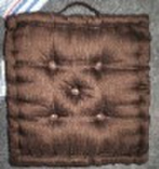 brown jacquard floor cushion (cushion, curtain, ch