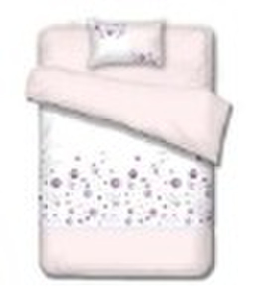 embroidery cotton duvet set(fitted, pillow)