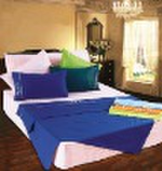 embroidery bed sheet set(flat sheet, pillow case)