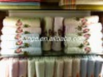 terry jacquard embroidery cotton bath towel