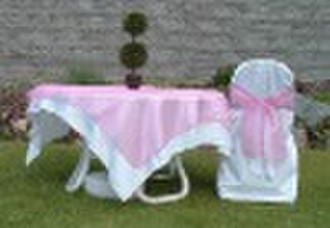 Polyester Table cloth and banquet or wedding chair