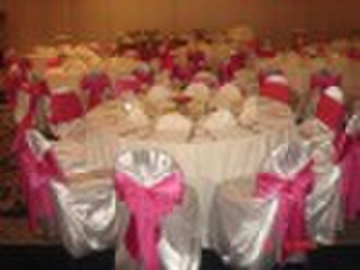 Self Tie Satin Chair Cover for wedding