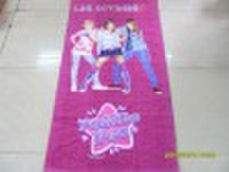 reactive printed beach towel