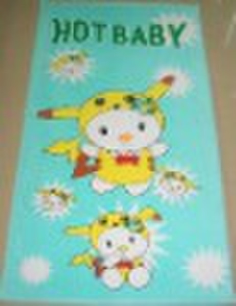 100% cotton printing baby bath towel