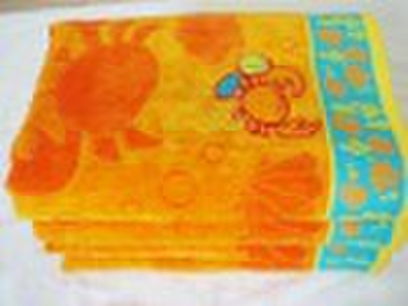 cotton velvet beach towel with embroidery