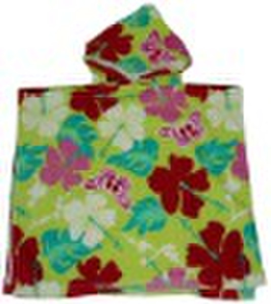 Cotton Velour Printed hooded Towel