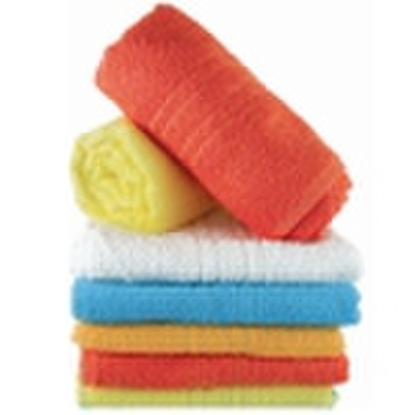 100% cotton towels with satin border