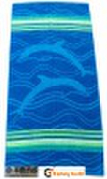 Strandtuch Garn gefärbt Jacquard-