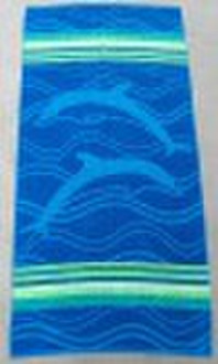 beach towel yarn dyed jacquard Dolphine