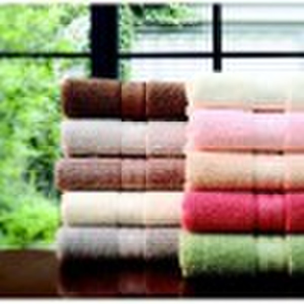 stain border Cotton  bath  Towel