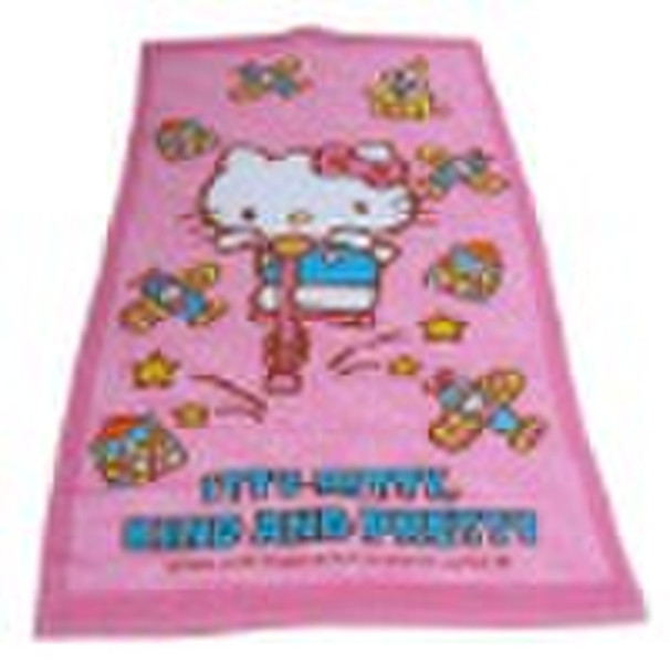 100% cotton velour reactive printed beach towel