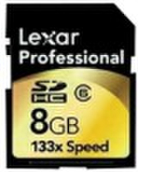 Lexar SD-Karte / SDHC Card 8GB 133X Geschwindigkeit
