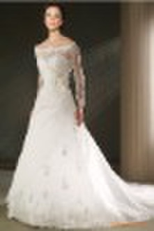 A-line Appliqued designer wedding dresses