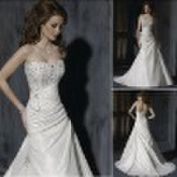 Exquisite design H-2325 zhenzhen taffeta beaded we