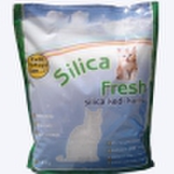 Silica gel cat litter