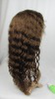 Indian deep wave human hair full lace wig