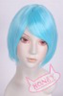 Sky Blue Short Straight Party cosplay Anime wig sy
