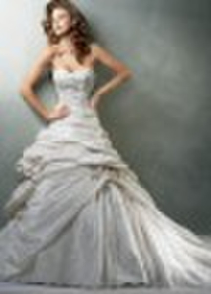 Hot Sale Ivory Satin Taffeta Bride wedding dresses