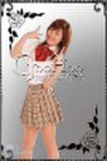 Lovely Student Plaid Miniskirt Costume