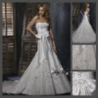 New Style Strapless Sash Applique Bridal  Dress