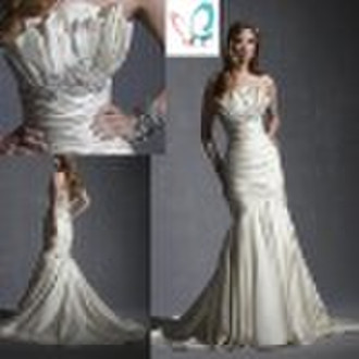 full-length elegant wedding dress