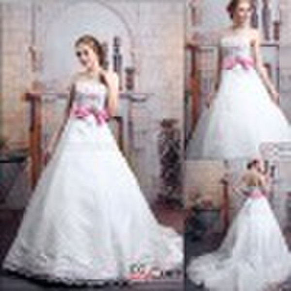 2010 Suzhou Factory Applique Wedding Dress Bridal