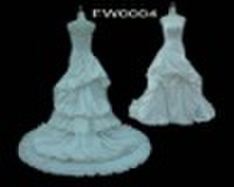 Princess organza taffeta strapless wedding gown