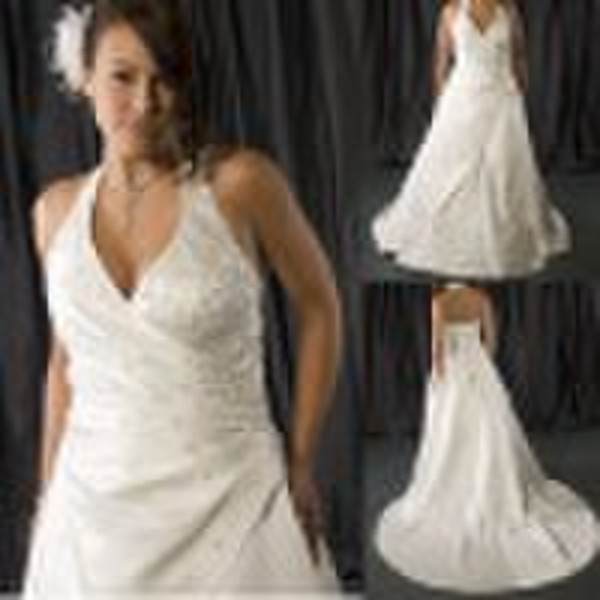 Stunning Halter Embroidery&beaded Plus Size We