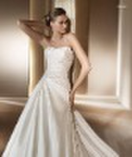 2011 Graceful  A-Line Satin Bridal Gown(XW3250)